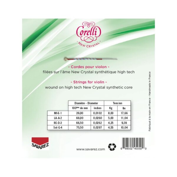Cuerda violin Corelli Crystal 703ML 3 Re 44 Light 1