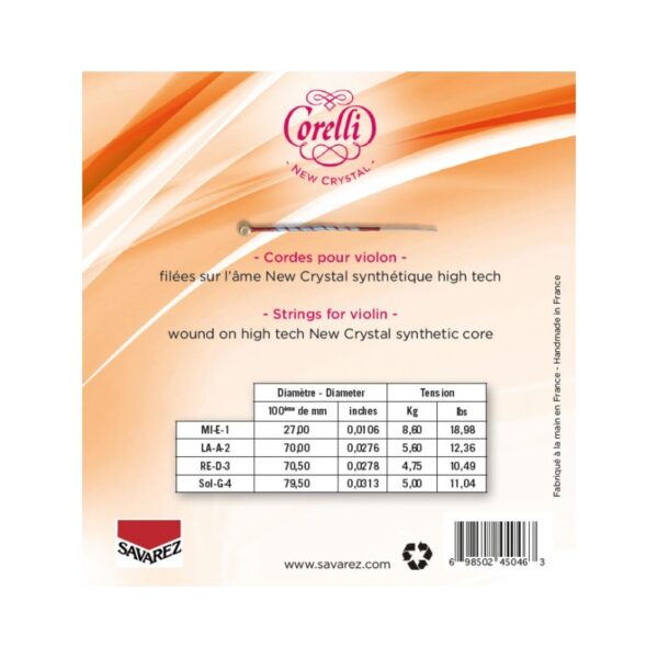 Cuerda violin Corelli Crystal 721F 1 Mi Bola 44 Forte 1