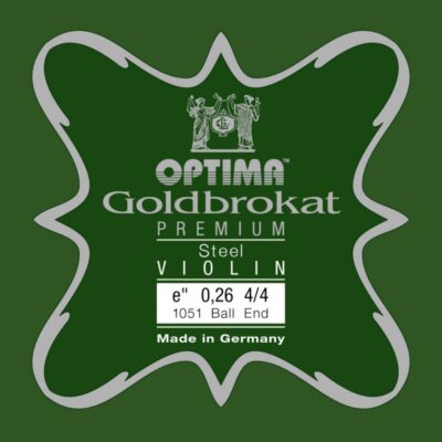 Cuerda violín Optima Goldbrokat Premium 1051 1ª Mi Bola 0.26 Medium 4/4