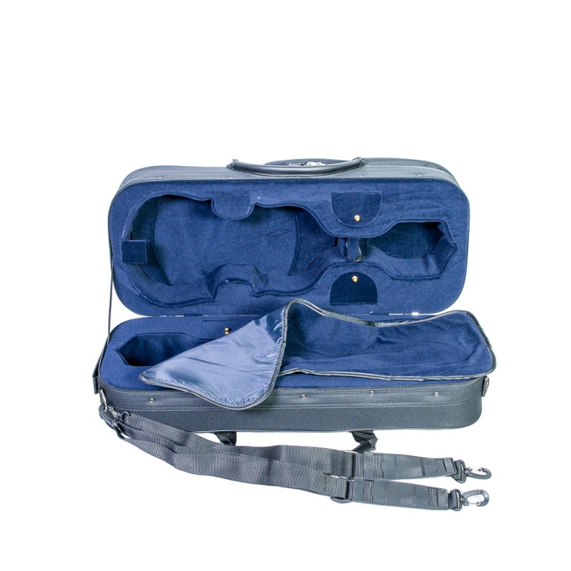 Estuche para 2 violines Rapsody Duo rectangular 44 negro 13