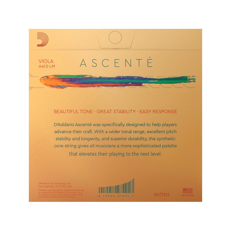 Set de cuerdas viola DAddario Ascente 1