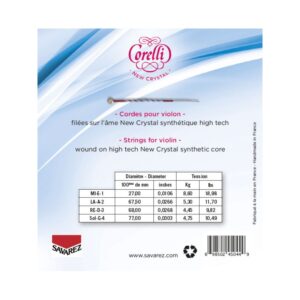 Set de cuerdas violin Corelli Crystal Bola Medium 1