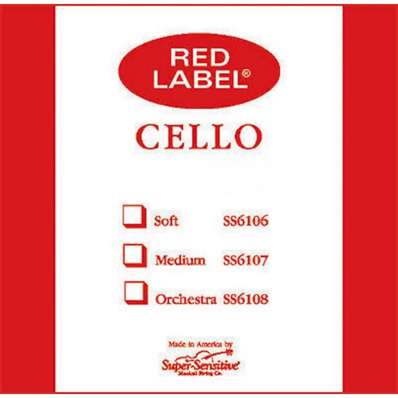 cuerda cello super sensitive red label 4 do medium